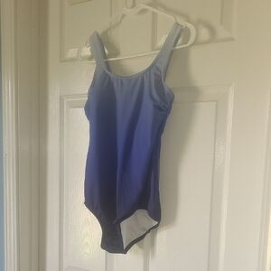 Lands' End Blue Ombre One Piece Swimsuit